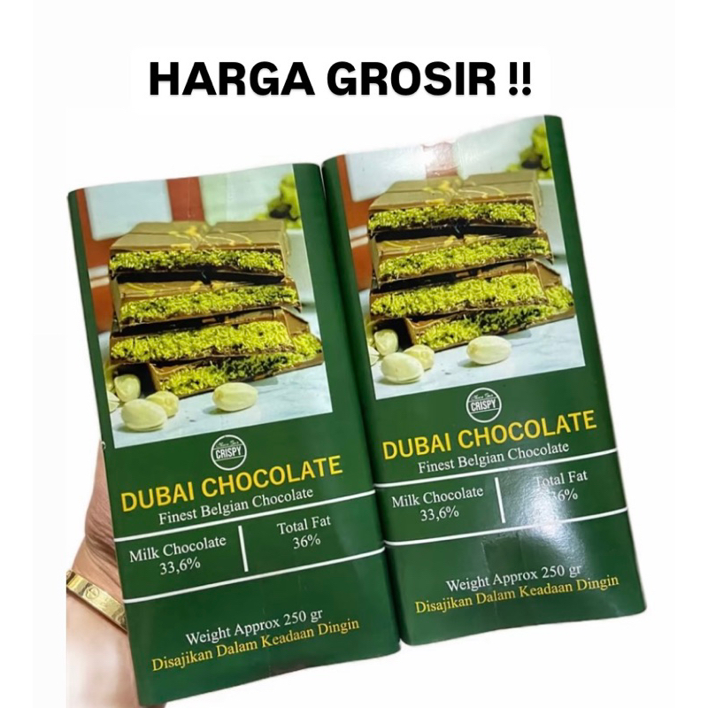 

GROSIR!! COKLAT DUBAI PREMIUM MILK CHOCOLATE 250gr