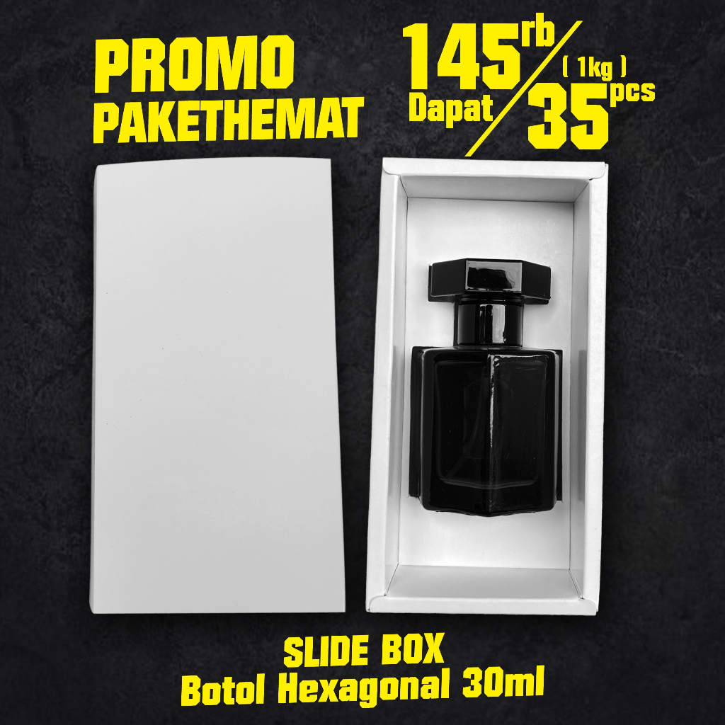 

(PAKET 1 KILO) isi 35pcs BOX Slide PUTIH / Insert botol Hexagon30ml