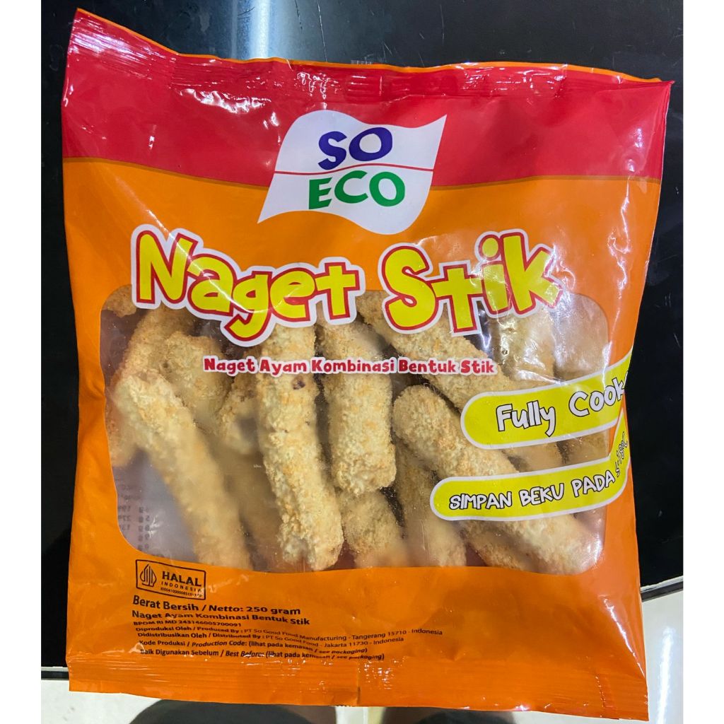 

SO ECO CHICKEN STICK 250GR NAGET STIK AYAM HALAL