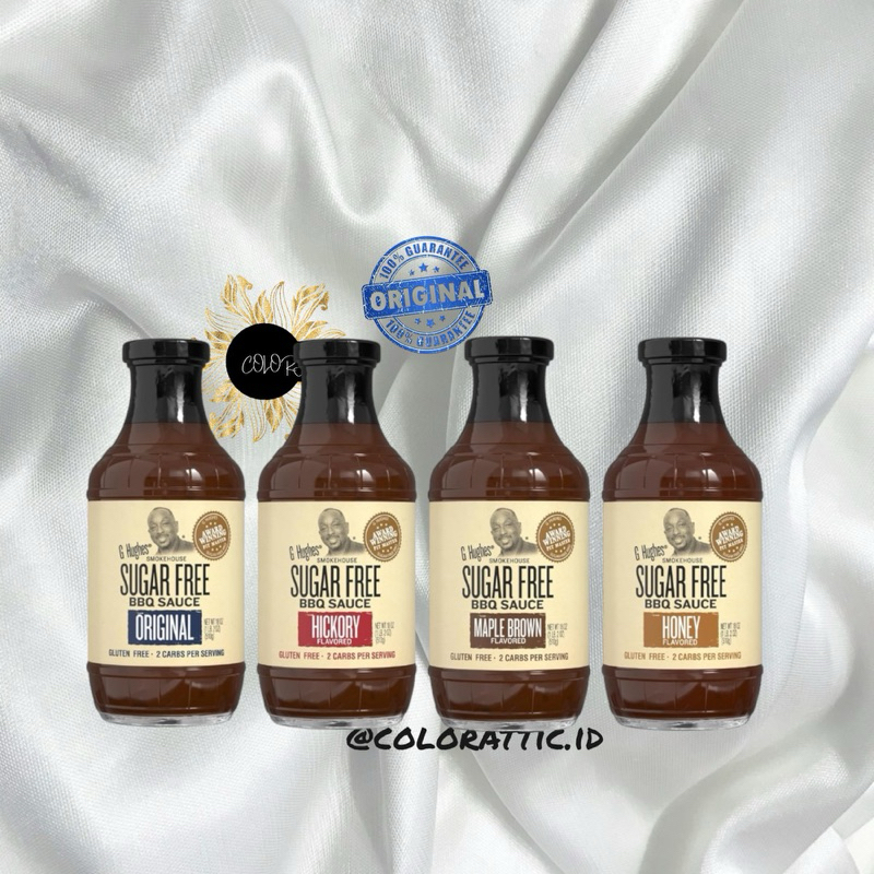 

G Hughes Sugar Free - Hickory BBQ Sugar Free Sauce, Honey Mustard Sugar Free Dipping Sauce, Teriyaki Sugar Free Marinade Sauce - Gluten Free From Usa