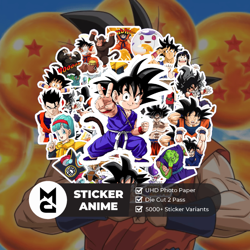 

Sticker Anime Dragon Ball Sticker Aesthetic Lucu Sticker Helm Laptop Motor Hp