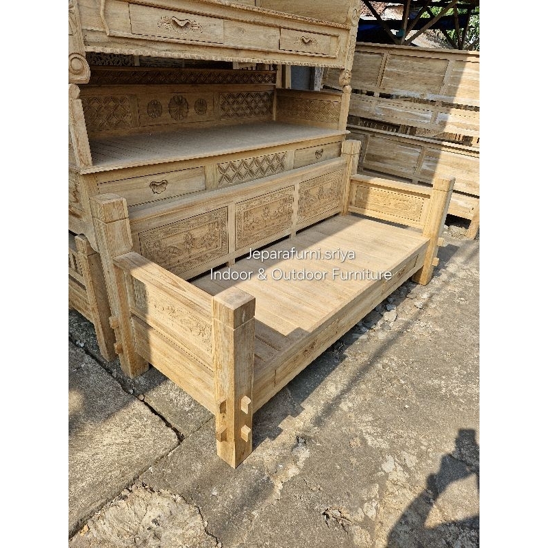 Bangku Bale Bale Jati Jepara I Bale Bale Kayu Jati I Resban Jati Jepara I Kursi Teras Jati I Bale Ba