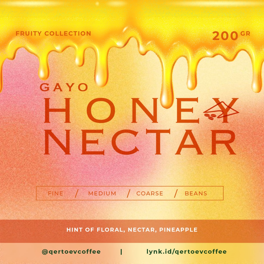 

Kopi Arabica Gayo Honey Nectar Qertoev Coffee 200 gram