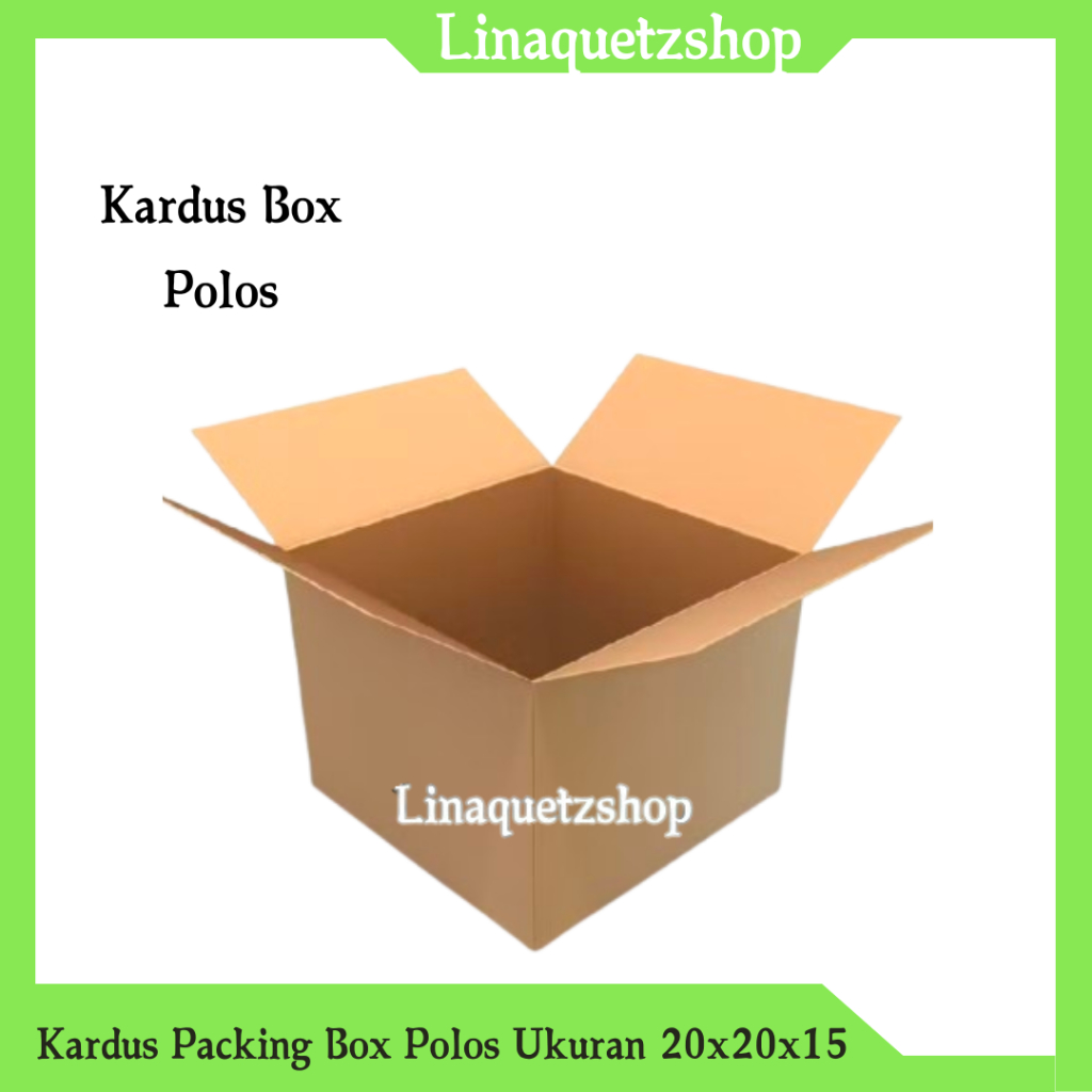 KARDUS Packing Box Polos Ukuran 20x20x15