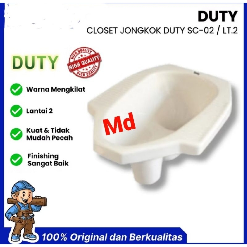 Closet Jongkok corong DUTY putih