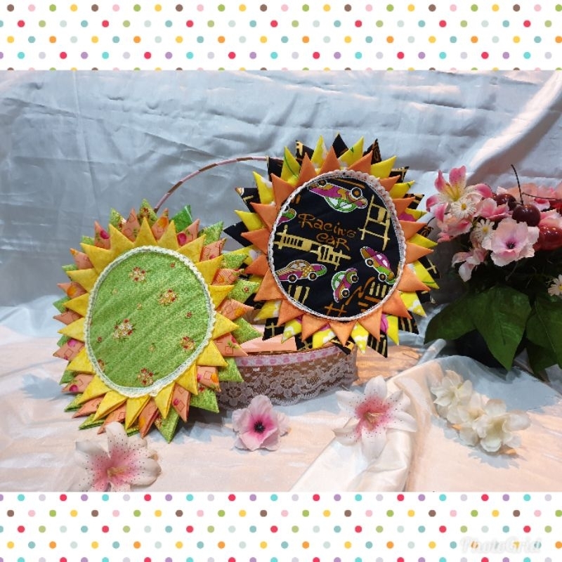 T2 - Cempal lampin tatakan piring alas mangkok gelas dekorasi perlengkapan dapur kain katun souvenir