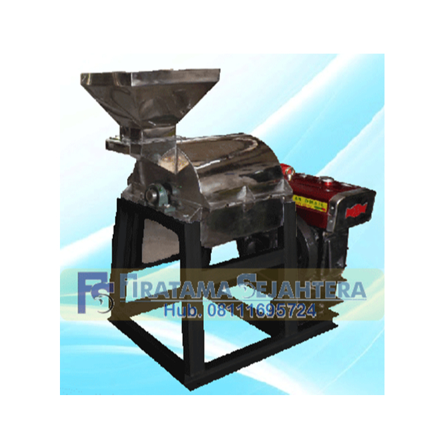 Mesin Penepung - Mesin Hammer mill Stainless Steel Dengan Mesin Diesel 10 HP