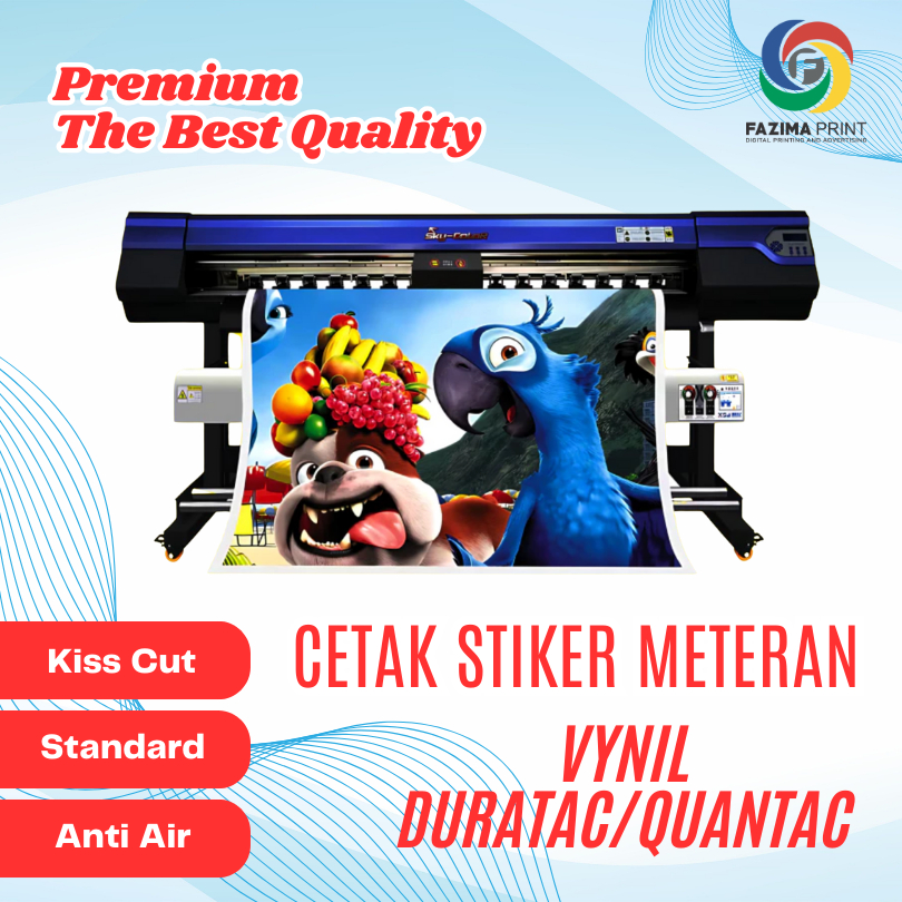 

Print & Cut Sticker DURATAC / QUANTAC, Print Stiker Vinyl Meteran, Stiker Murah