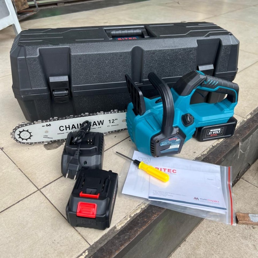 Chainsaw Baterai Brushless Cordless Chain saw BITEC BCM 1221 Li-BS 12 inch Heavy Duty SENSOW