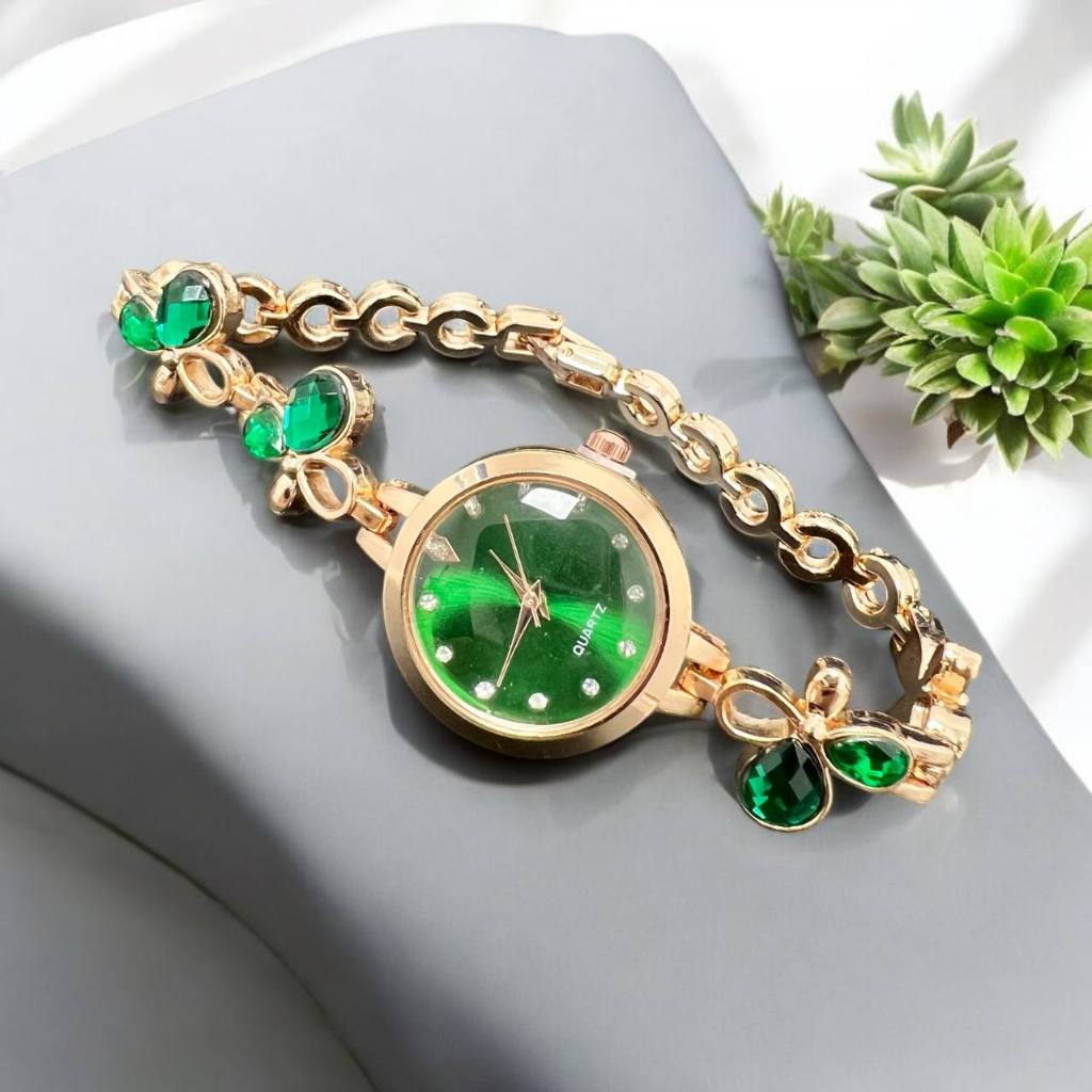 Jam Tangan Wanita Mode Rantai Bunga Besar