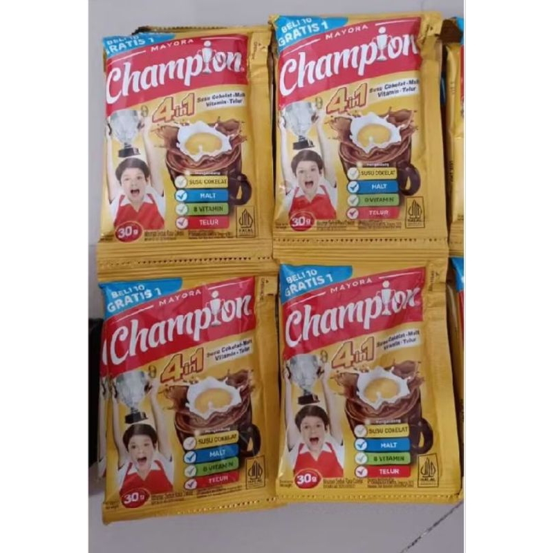 

Mayora champion 10 saset, energen champion, 30 gram