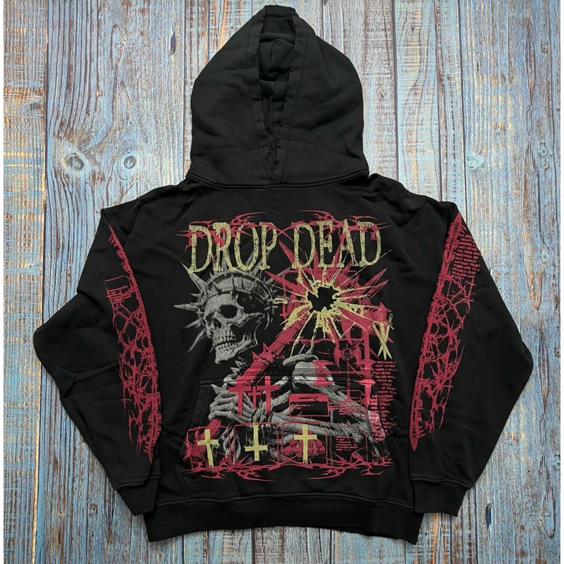 Hoodie Pullover Dropdead Drop Dead - Skull Shot Official Merchandise