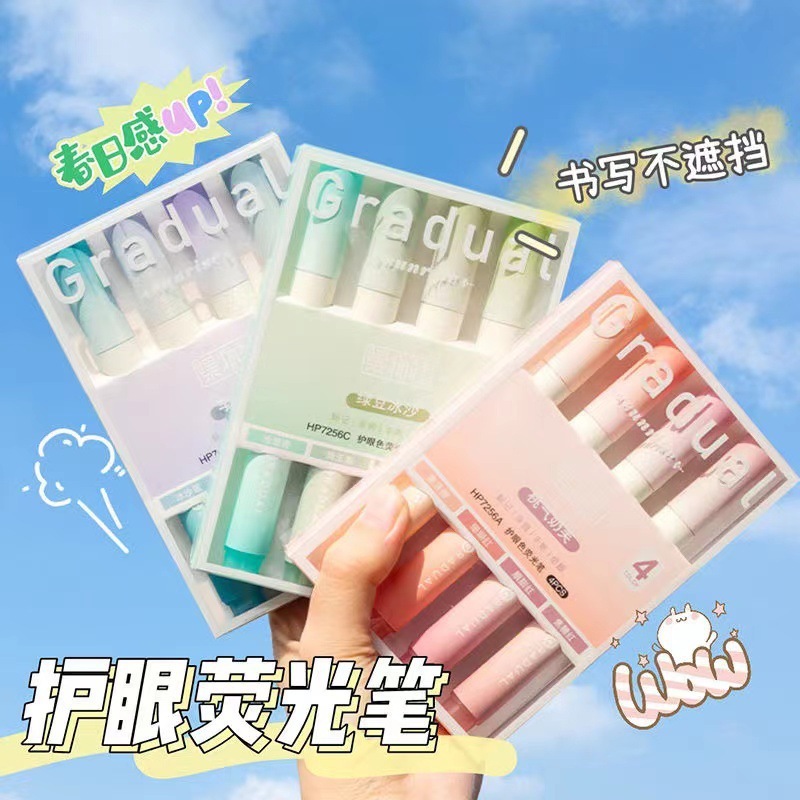 

Kakamoe - Set 4pcs Highlighter Stabilo Warna Warni Pastel Spidol Pen Aesthetic Journal Marker