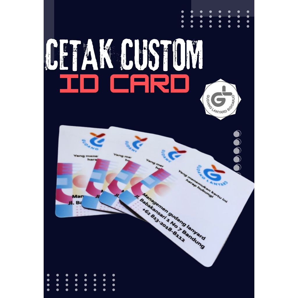 

CUSTOM ID CARD BERKUALITAS PREMIUM STANDAR ISO 0,09MM / CETAK ID CARD MIN 11PCS