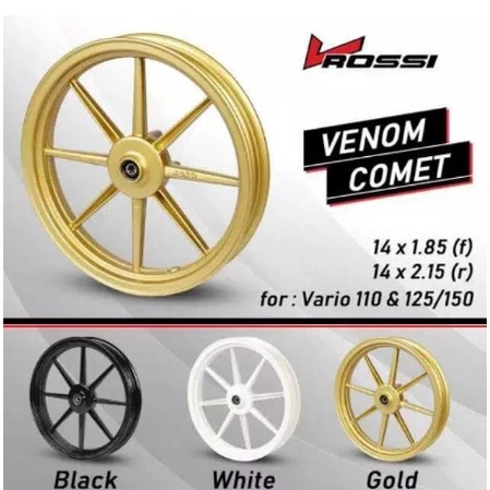Velg V-Rossi venom comet ring 14 MIO Vario Beat Scoopy GENIO Vario125/150 Mio M3