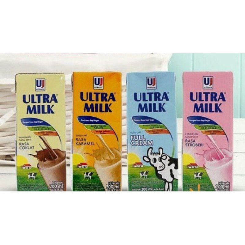 

perkardus dus karton SUSU ULTRA MILK UHT 200ML isi 24 uht
