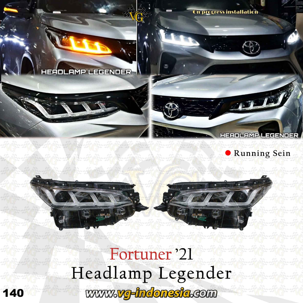 Headlamp Fortuner Legender 2021 - sekarang Lampu Depan Fortuner VRZ