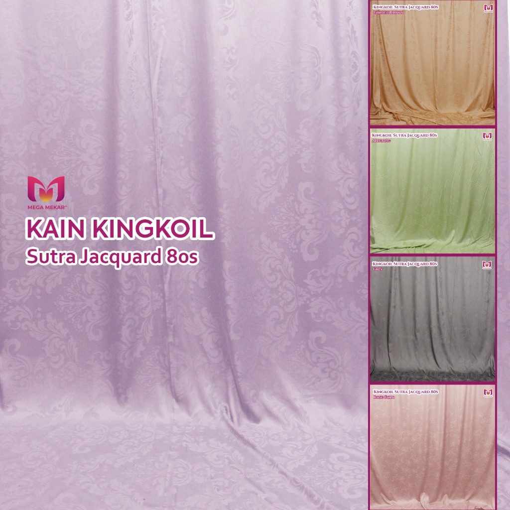 Grosir Ecer Kain Meteran Sutra Kingkoil Jacquard 80s / Kain Sprei Sutra Serat Bamboo / Kain Piyama /