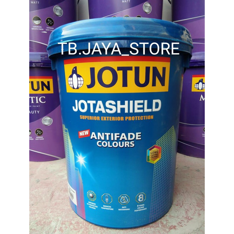 JOTUN JOTASHIELD ANTIFADE COLOURS 20L PUTIH WHITE 0001 CAT TEMBOK EXTERIOR