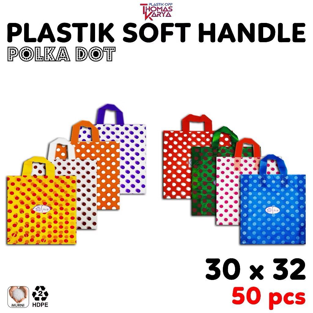 

Kantong Plastik TEBAL ukuran 20x25, 20x30, 25x30, 30x32 | Motif Polkadot, New Polka, Selamat Menikmati | Kresek Super HD Resto88 | Kresek Berwarna | Kantong Hidangan | Tas Hajatan | Tas Syukuran