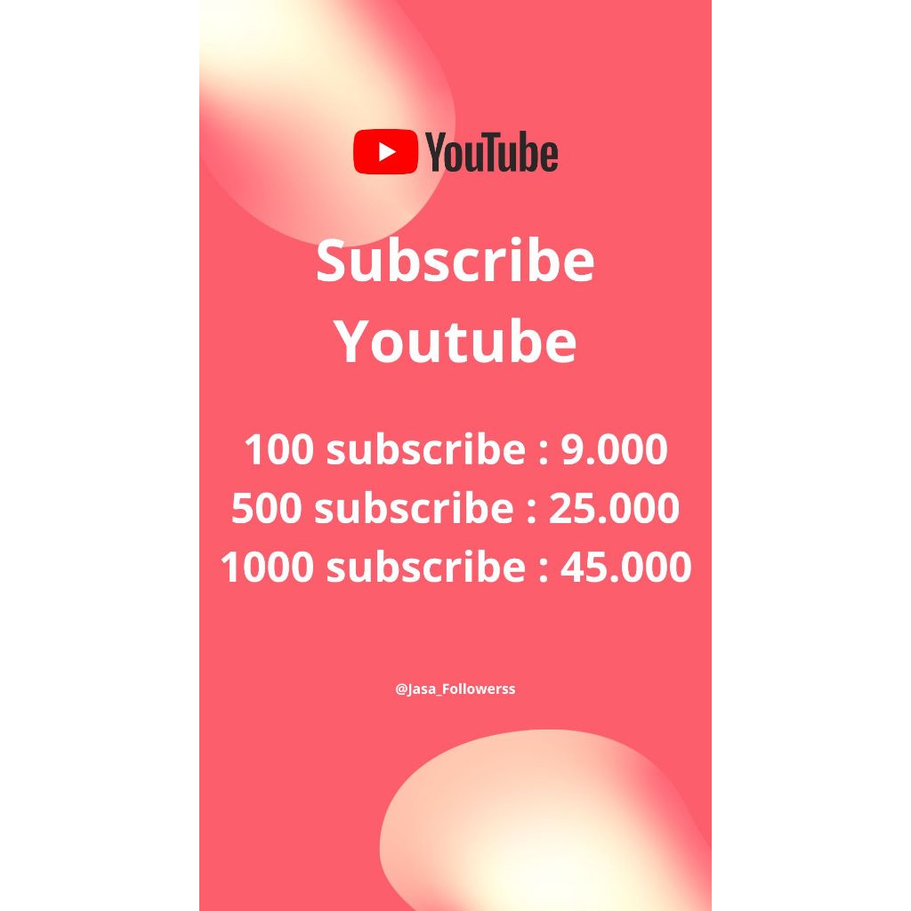 Subscribe Youtube real bertambah, cepat dan murah