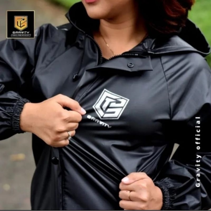 GRAVITY JAS HUJAN RAINCOAT Pria Wanita MANTEL KUAT TEBAL ELASTIS CELANA SELLER ANTI REMBES