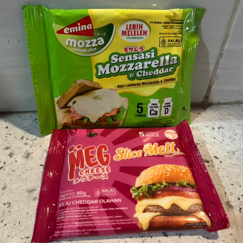 

keju slice cheese slice Kraft emina meg slice keju burger cemilan halal