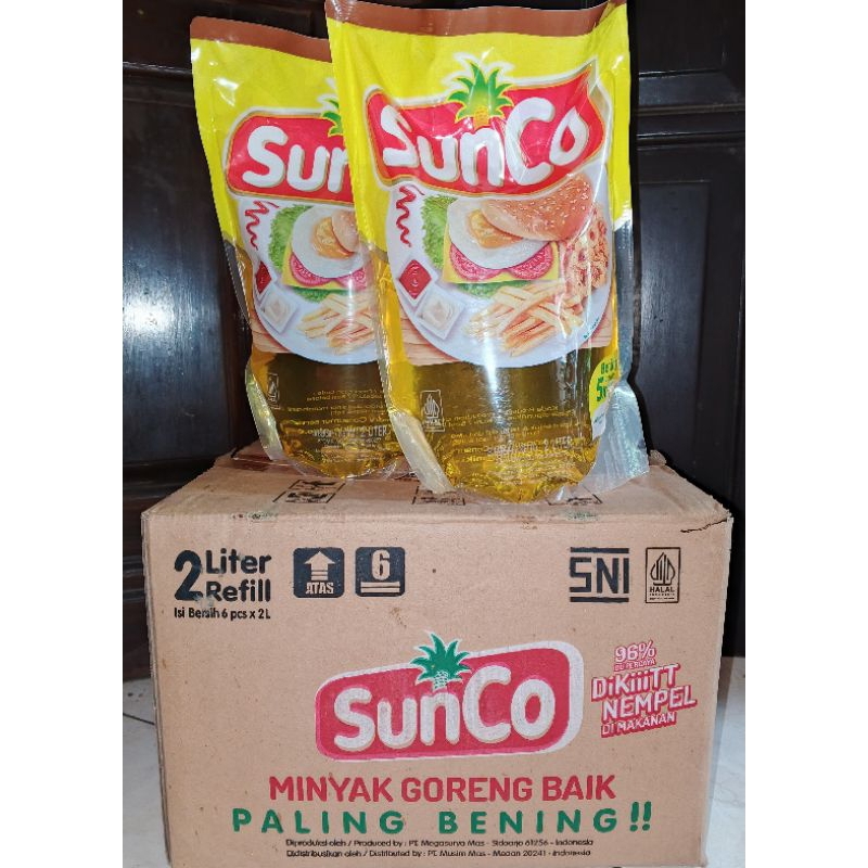 

SUNCO MINYAK GORENG 1 DUS (ISI 6 POUCH) 2 LITER