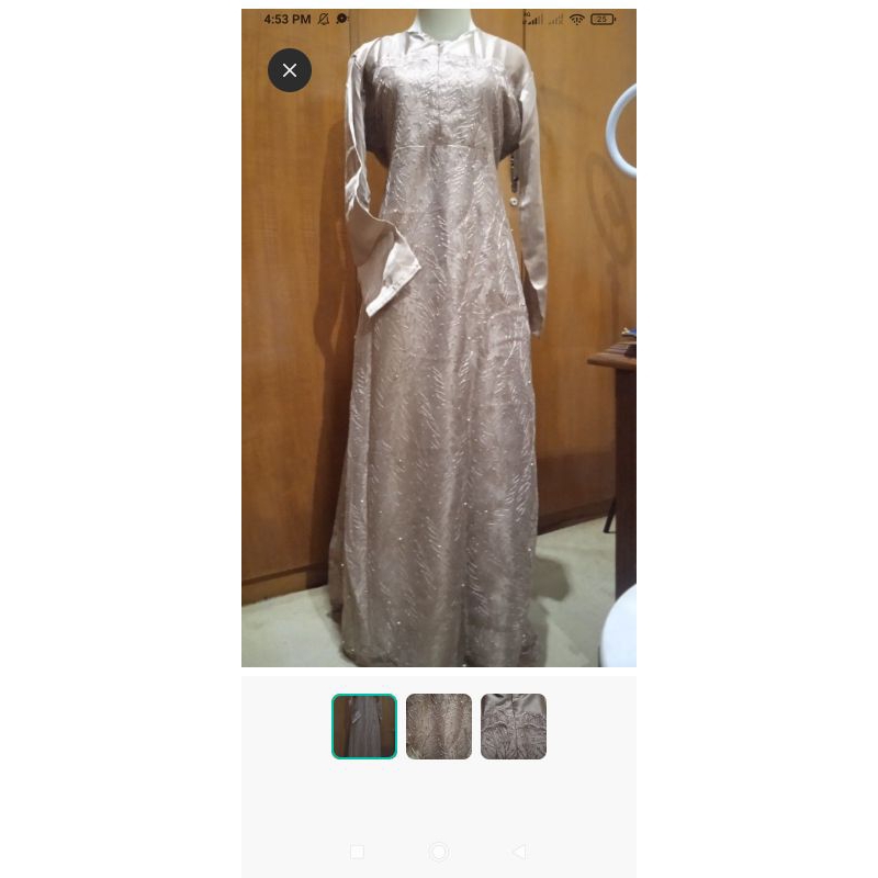 Gamis brokat tile LD 100 pjg. 132