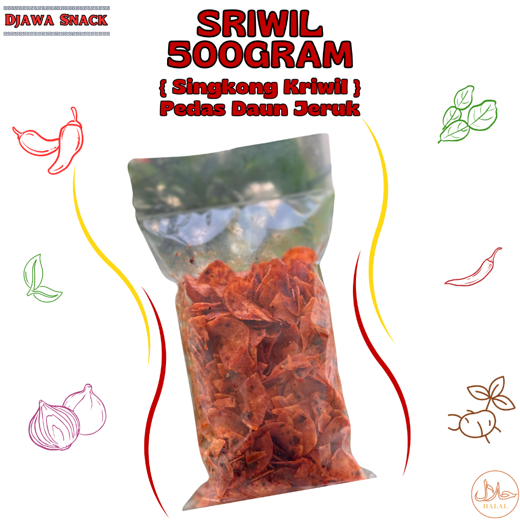 

500GRAM SRIWIL [SINGKONG KRIWIL PEDAS DAUN JERUK]