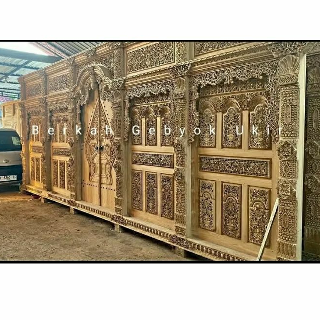 pintu gebyok jawa/pintu rumah jawa ful kayu jati ukir jepara