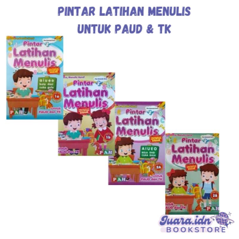 PINTAR LATIHAN MENULIS UNTUK TK DAN PAUD / PAKET BUKU LATIHAN MENULIS TK PAUD