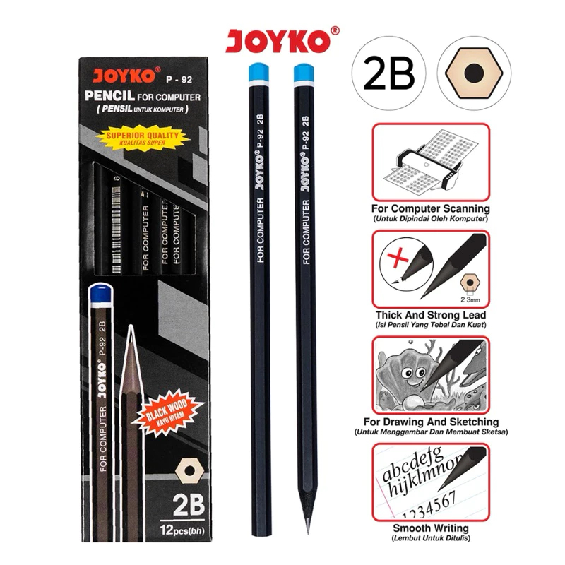 

[1 LUSIN ] PENSIL 2B JOYKO P-92