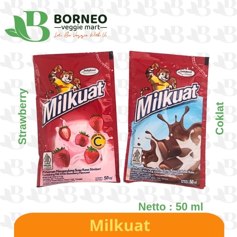 

Milkuat Minuman Mengandung Susu Rasa Cokelat dan Stroberi 50ml