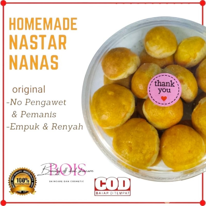 

[ISI NANAS] Kue Nastar Nanas Wisman Isi 250 gram (1/4 kg) Kue Kering Cemilan KeluargaTermurah