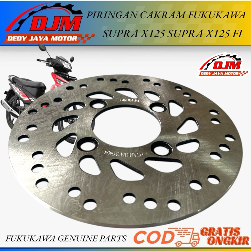 Piringan Cakram Belakang Supra x125 Supra X125 Fi Titanium 3,5Mm Original Fukukawa Genuine Parts