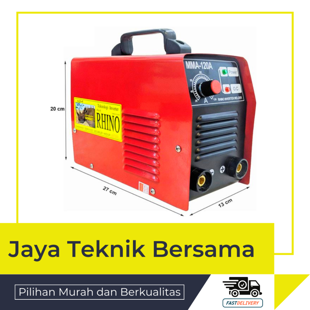MESIN LAS LISTRIK TRAVO LAS INVERTER RHINO MMA 120A 900 Watt / RHINO ECO120A MESIN LAS 450 Watt TRAV
