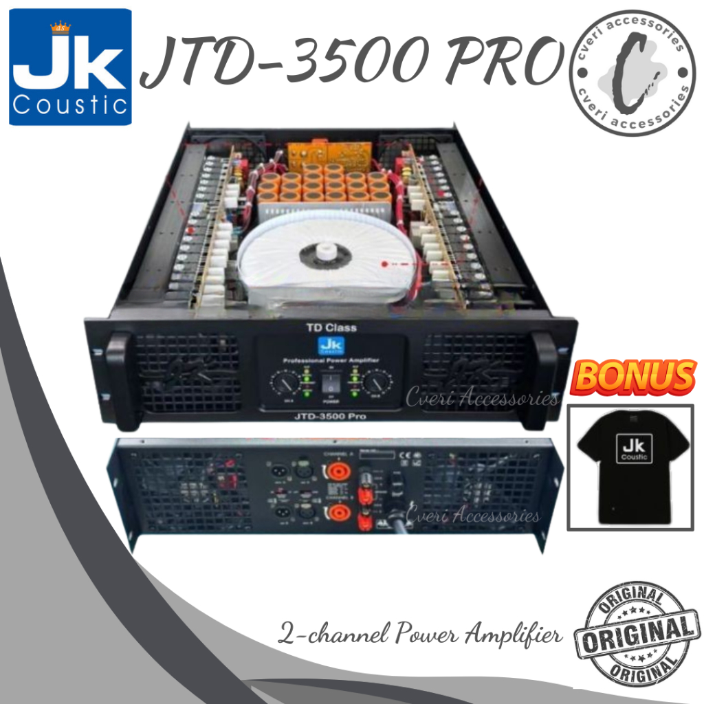 JK Coustic JTD-3500 Pro 2-channel Power Amplifier Original JTD3500 Pro