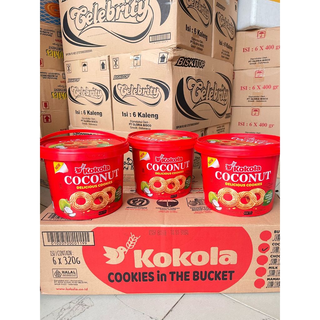 

kokola cococnut timba 320 gram 1 dus isi 6 ember