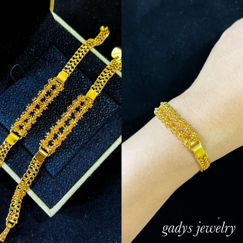 gelang matahari Lapis Emas 24krt Crum Emas Muda 14gram Cincin Cewek Replika Premium Gold