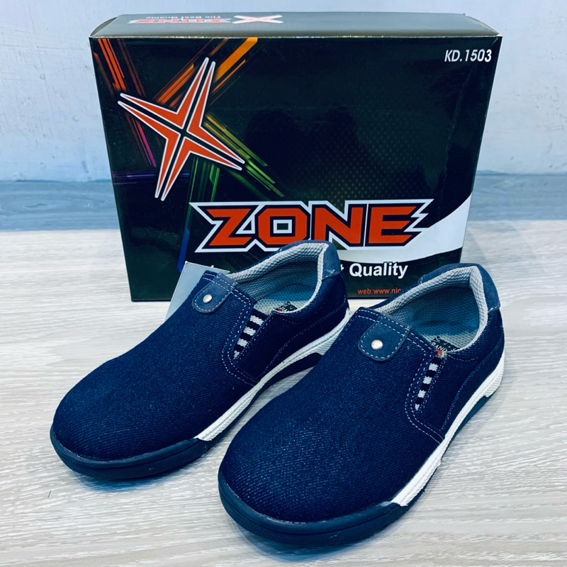 X-Zone Kids - Sepatu Slip-On Casual Anak Laki-laki / Anak Cowok | PMG-4403 - Biru