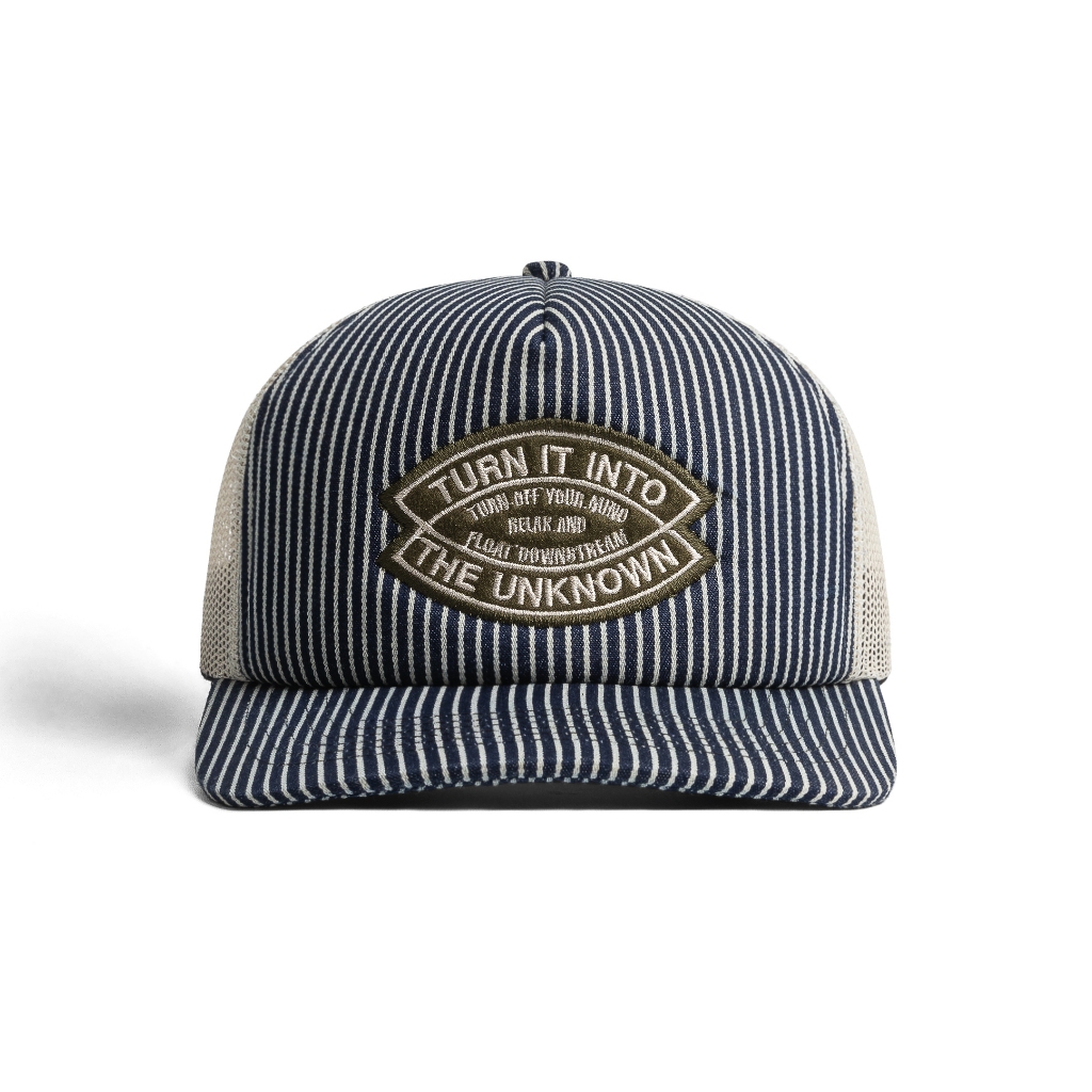 KEEPFS | Topi Trucker Denim Hickory Striped | Hickory