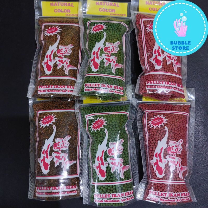 PELET IKAN HIAS 100GR / MAKANAN IKAN HIAS 100GR / PELET IKAN KOI DAN IKAN HIAS 100 GRAM / MAKANAN IK