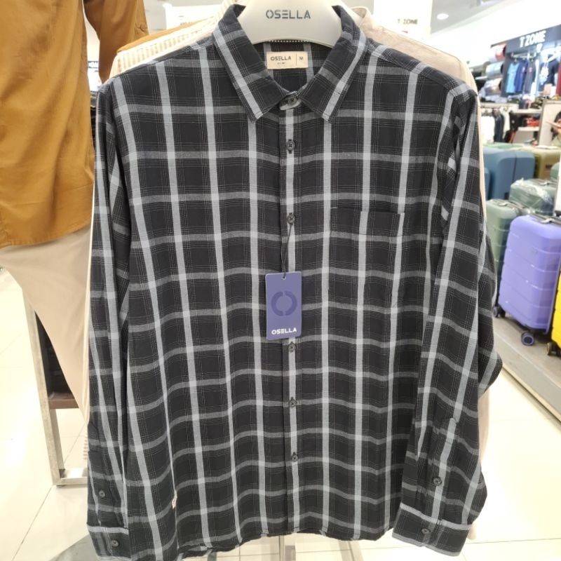 Osella Baju Kemeja Kotak Pria Dewasa Original Lengan Panjang
