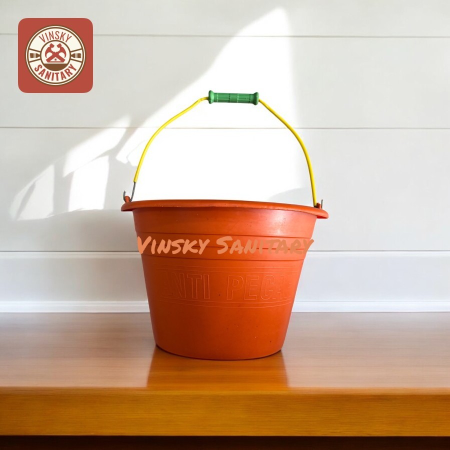 Ember Cor Orange ANTI PECAH 28 cm / Ember Semen Pasir Tebal Besar