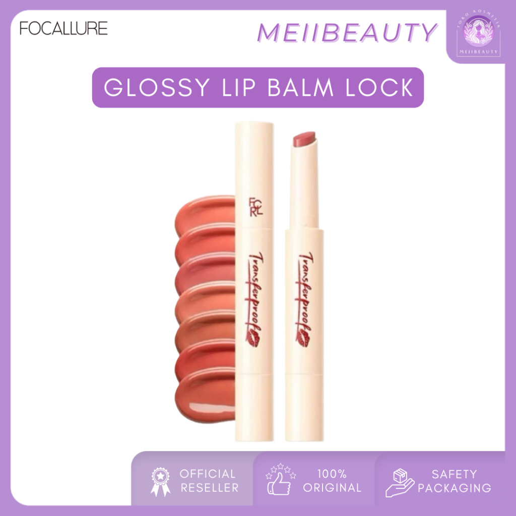 Focalure Glossy Lip Balm Lock | Melting Balm tidak lengket, glossy, tahan lama