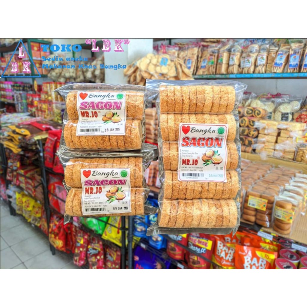 

Roti / Kue Sagon Kelapa Kering Panggang / Bakar Mr.Jo Isi 50, 20 pcs