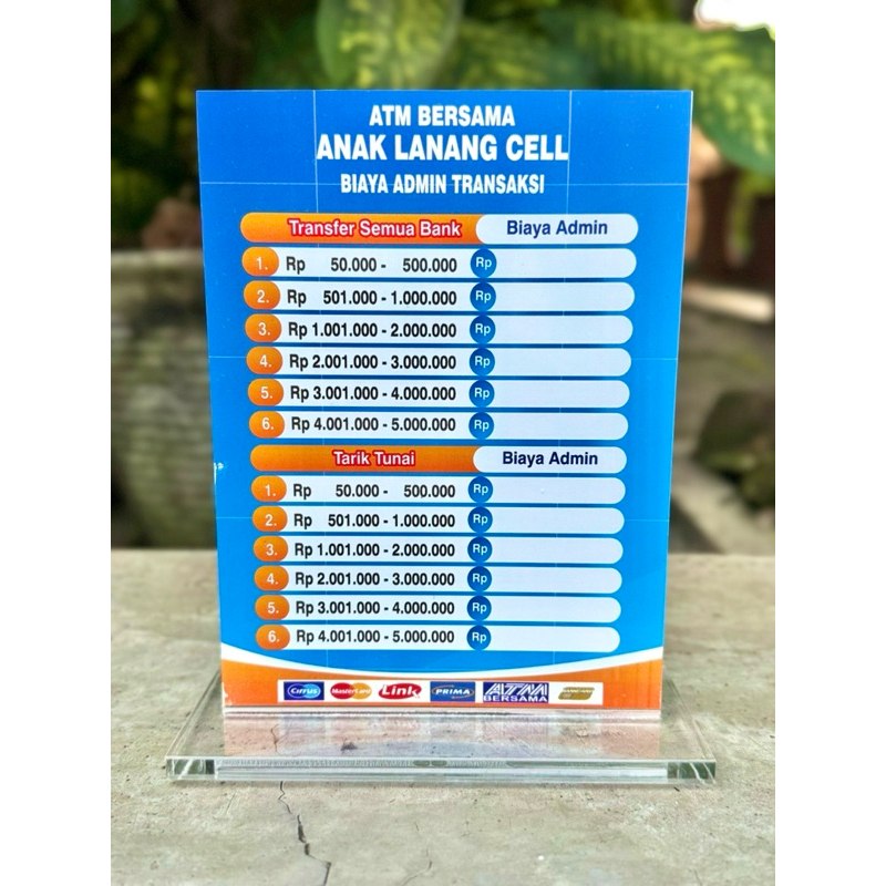 

PAPAN AKRILIK AGEN BRILINK BRI UKURAN 15x20cm BISA CUSTOM NAMA AGEN / NAMA TOKO