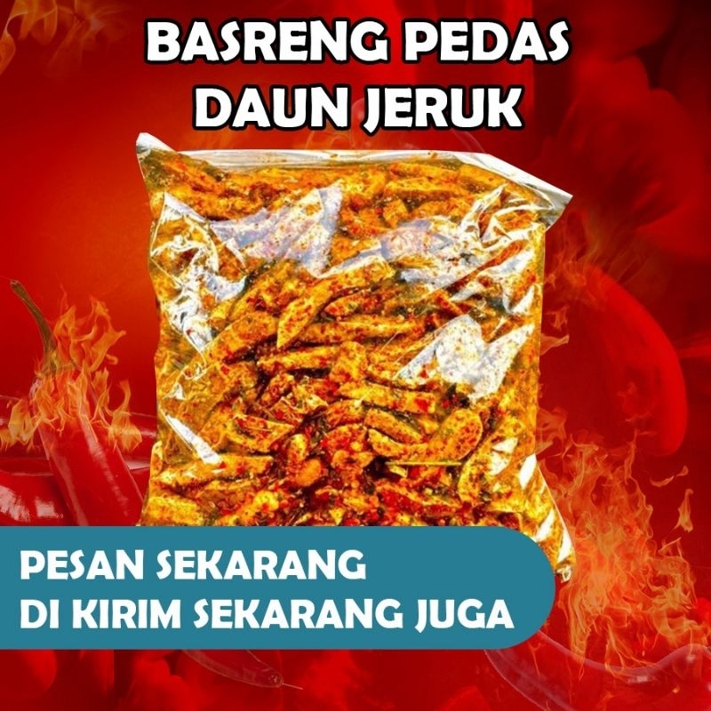 

basreng pedas daun jeruk 1kg cikruh bumbu melimpah snack