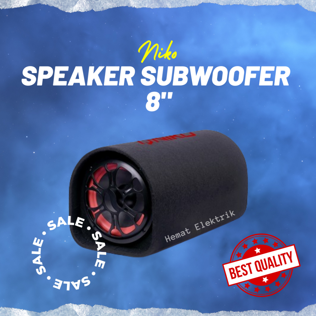 Speaker Bluetooth Bass Aktif Subwoofer Niko GL 8 Inch Untuk Karaoke dan Mobil